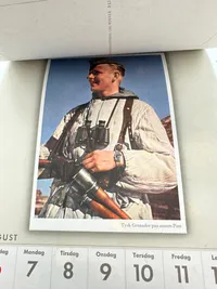 Original komplet Dansk sproget Wehrmacht postkort kallender fra 1944, sjældent set med alle ugerne