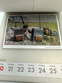 Original komplet Dansk sproget Wehrmacht postkort kallender fra 1944, sjældent set med alle ugerne