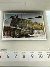 Original komplet Dansk sproget Wehrmacht postkort kallender fra 1944, sjældent set med alle ugerne