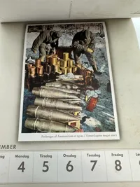 Original komplet Dansk sproget Wehrmacht postkort kallender fra 1944, sjældent set med alle ugerne