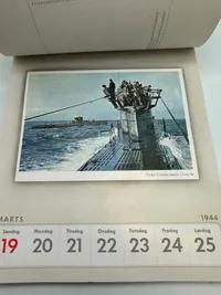 Original komplet Dansk sproget Wehrmacht postkort kallender fra 1944, sjældent set med alle ugerne