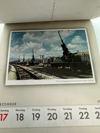 Original komplet Dansk sproget Wehrmacht postkort kallender fra 1944, sjældent set med alle ugerne
