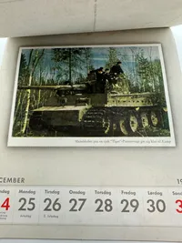 Original komplet Dansk sproget Wehrmacht postkort kallender fra 1944, sjældent set med alle ugerne