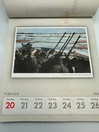 Original komplet Dansk sproget Wehrmacht postkort kallender fra 1944, sjældent set med alle ugerne