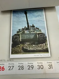 Original komplet Dansk sproget Wehrmacht postkort kallender fra 1944, sjældent set med alle ugerne