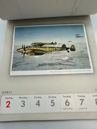 Original komplet Dansk sproget Wehrmacht postkort kallender fra 1944, sjældent set med alle ugerne