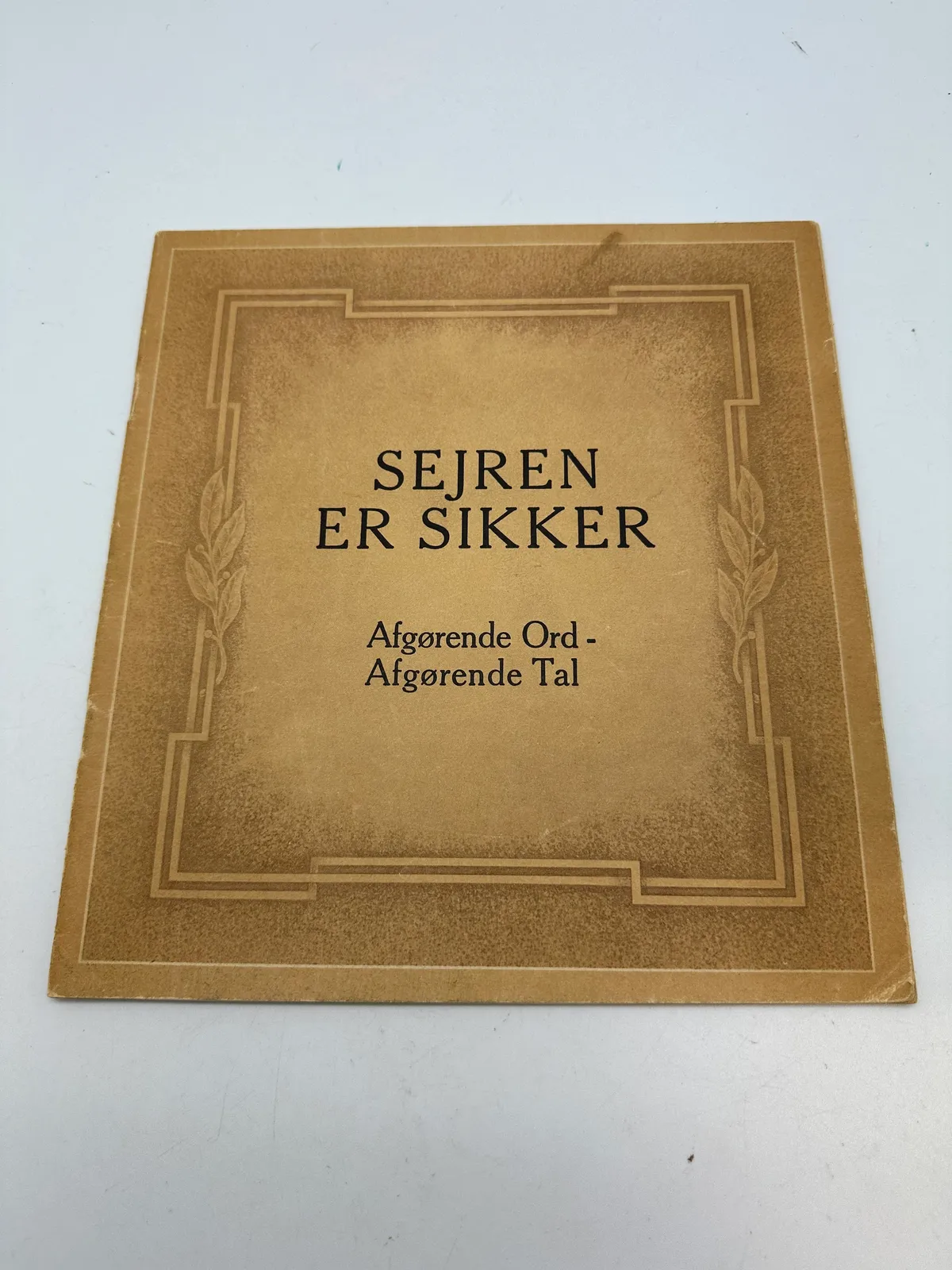 Original Sejren er sikker bog, Dansk WW2 propaganda