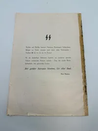 Original Dansk SS / Frikorps Danmark hvervehæfte, Sjælden