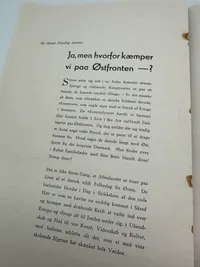 Original Dansk SS / Frikorps Danmark hvervehæfte, Sjælden