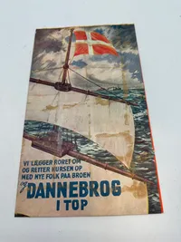 Original Dansk Nazistisk folder, Dannebrog i top