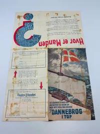 Original Dansk Nazistisk folder, Dannebrog i top