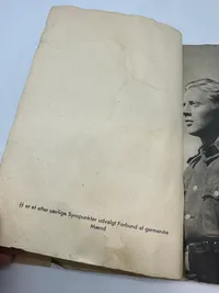 Original Dansk SS / Frikorps Danmark hvervehæfte med indklæbet løbeseddel, for Danmark, ekstremt sjælden