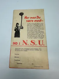Original Sjælden National socialistisk ungdom, hverve folder.