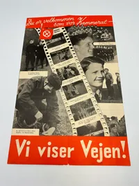Original Sjælden National socialistisk ungdom, hverve folder.