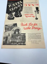 Original Sjælden National socialistisk ungdom, hverve folder.