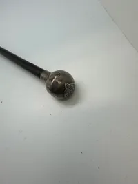 Original Engelsk Første verdenskrig, Swagger Stick med hoved af Sterlingsølv fra The Rifle Brigade (The Prince Consort's Own) sølvstemplet Birmingham 1917