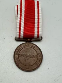 Original deltagermedalje for første slesvigske krig