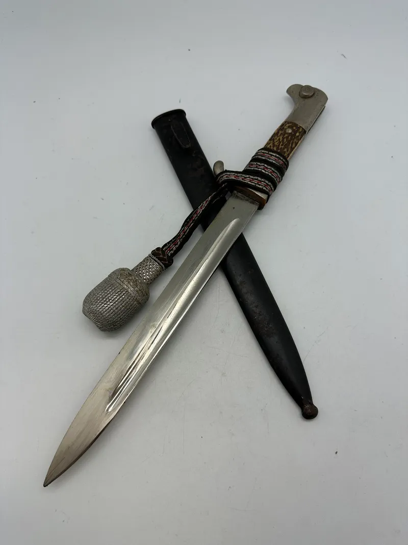 Original tysk ww2 udgangsbajonet med portepé Jäger und Gebirgsjäger units
