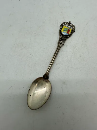Souvenir ske fra Flensburg af sølv (800 stemplet)