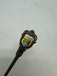 Souvenir ske fra Flensburg af sølv (800 stemplet)