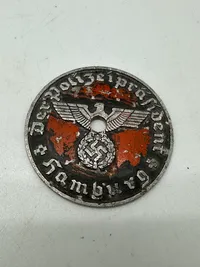 Originalt tysk nummerplade tag - Hamburg