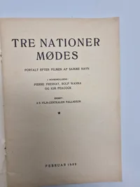 Originalt film program - 1939