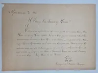Originalt billede - Erindring fra dansk soldaterliv med beskrivelse bagpå