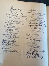 Genoptryk af gæstebogen fra Deutsches Haus Copenhagen - trykt i 500 eks.