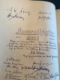 Genoptryk af gæstebogen fra Deutsches Haus Copenhagen - trykt i 500 eks.