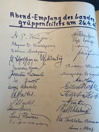 Genoptryk af gæstebogen fra Deutsches Haus Copenhagen - trykt i 500 eks.