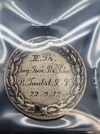 Østrisk svømmemedalje 1912 - materiale ukendt (sølv?)