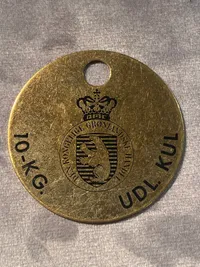Sjældent originalt 10 kg’s kultegn - kongelig grønlandsk handel
