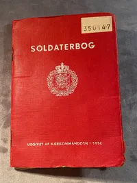 Original dansk soldater bog + hundetegn på sammen mand