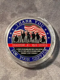 Amerikansk Challenge coin - Thank you for your service