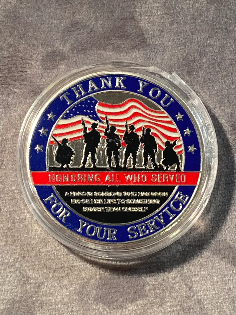 Amerikansk Challenge coin - Thank you for your service
