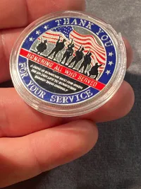 Amerikansk Challenge coin - Thank you for your service