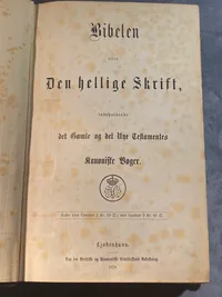 Original dansk bibel fra 1878