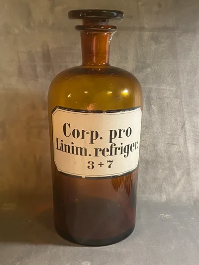 Stor original mundblæst apotekerkrukke
