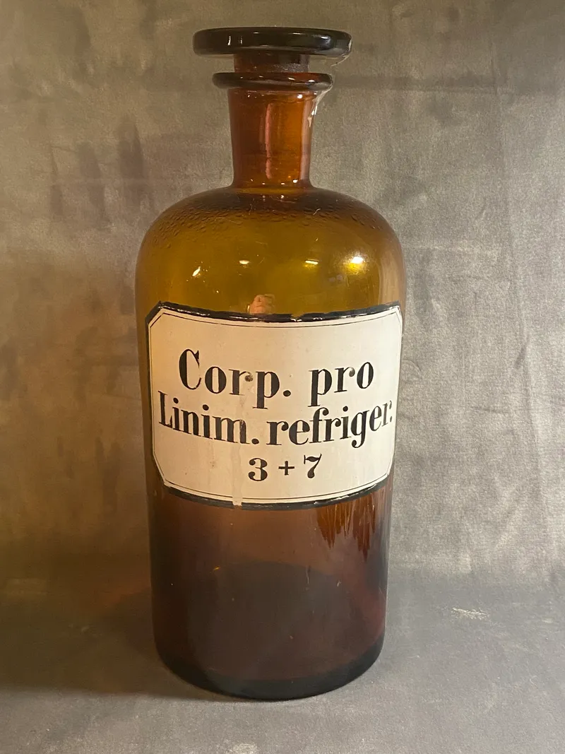 Stor original mundblæst apotekerkrukke