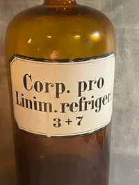 Stor original mundblæst apotekerkrukke