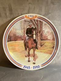 Original dansk jubilæumsplatte for befrielsen