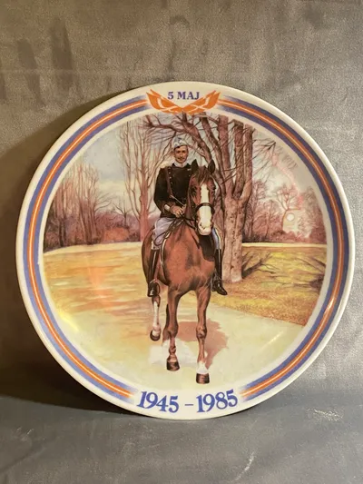 Original dansk jubilæumsplatte for befrielsen