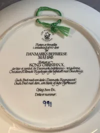 Original dansk jubilæumsplatte for befrielsen
