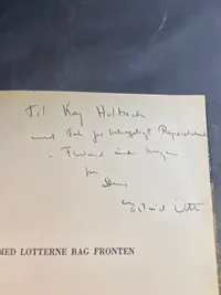 Sjælden bog - med lotterne bag fronten - med dedikation  fra forfatter