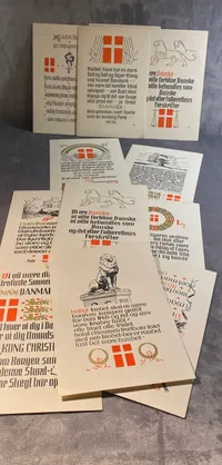 Lot originale danske genforenings postkort