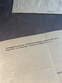 Sjældent originalt lot brugt af tyskerne til at udstede våbentilladelser til danske borgere