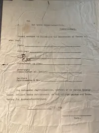 Sjældent originalt lot brugt af tyskerne til at udstede våbentilladelser til danske borgere