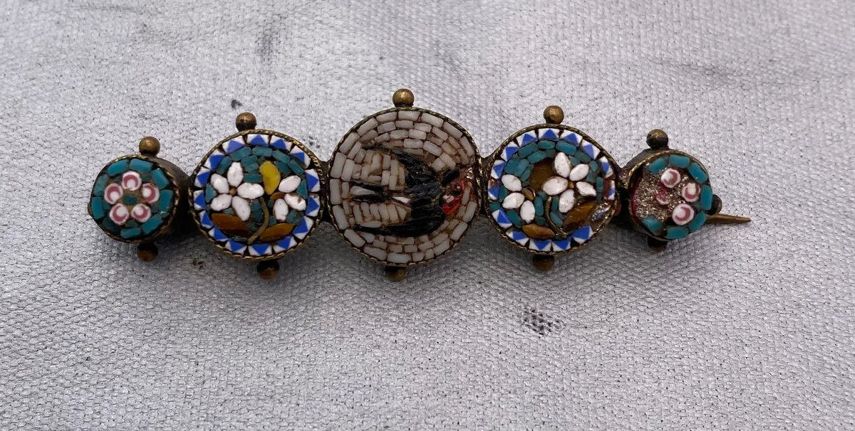 Original italiensk mosaik broche