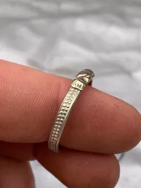 Venskabs ring af sterlingsølv (hænderne er af guld)