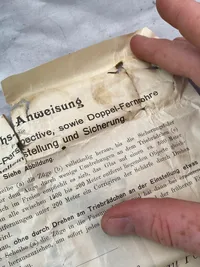 Original tysk ww1 feltkikkert, mend tilhørende brugsanvisning